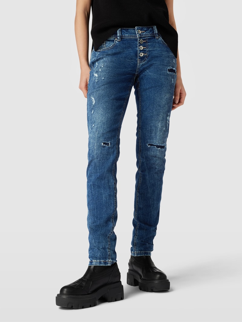 Jeans mit Knopfleiste Modell 'MALIBU' in blau