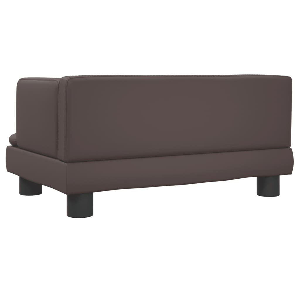 vidaXL Kindersofa Kindersofa Braun 60x40x30 cm Kunstleder Kindercouch Kindermöbel Kinder
