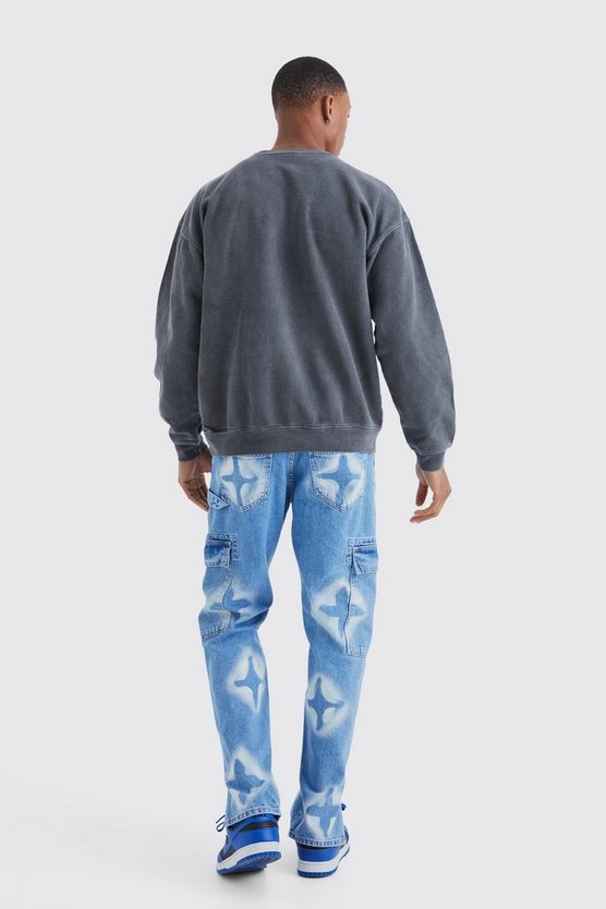 Oversize Sweatshirt mit lizenziertem New York Knicks Nba Print