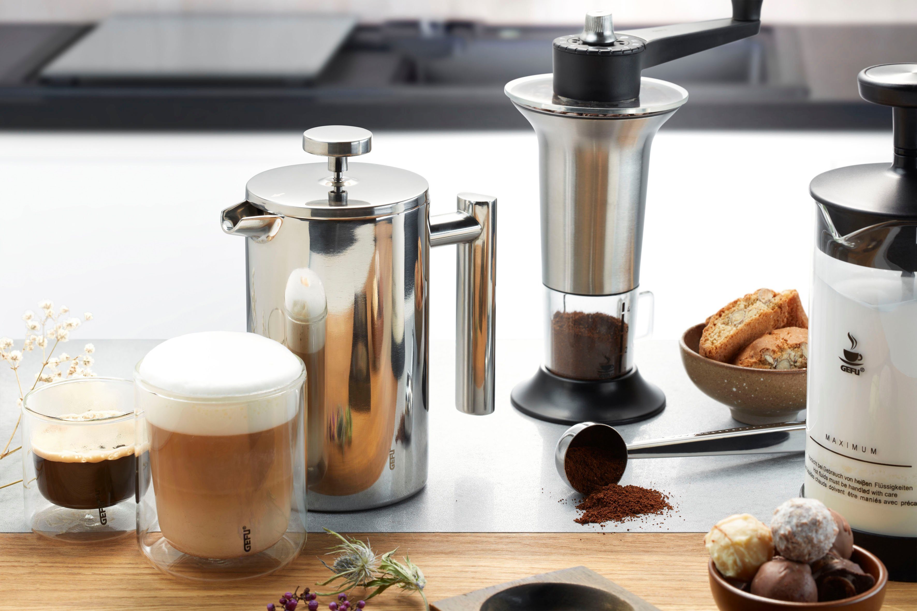 GEFU French Press Kanne Kaffeebereiter GUSTAVO, 600 ml, 600l Kaffeekanne
