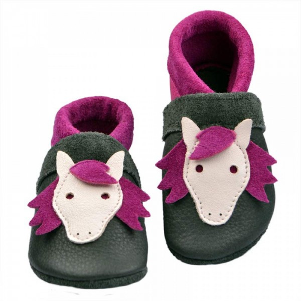 Pantolinos ~ happy monk/purpur ~ Pferd beluga/purpur