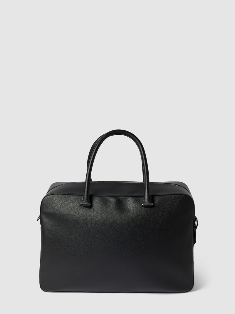 Reisetasche mit Label-Prägung Modell 'Ray' in schwarz