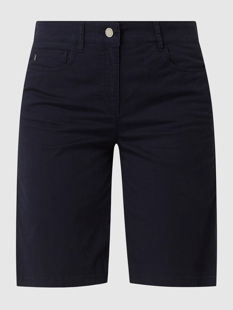 Slim Fit Jeansbermudas mit Stretch-Anteil Modell 'Cora' in marineblau