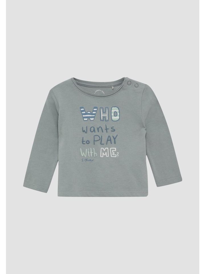 s.Oliver T-Shirt langarm in Grau günstig kaufen