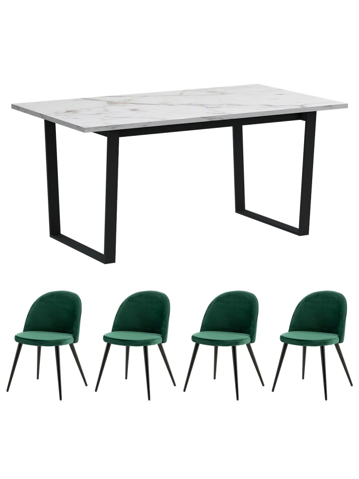 ebuy24 Essgruppe Tilst (5-teilig) Grün 160 x 90 cm günstig kaufen onesize