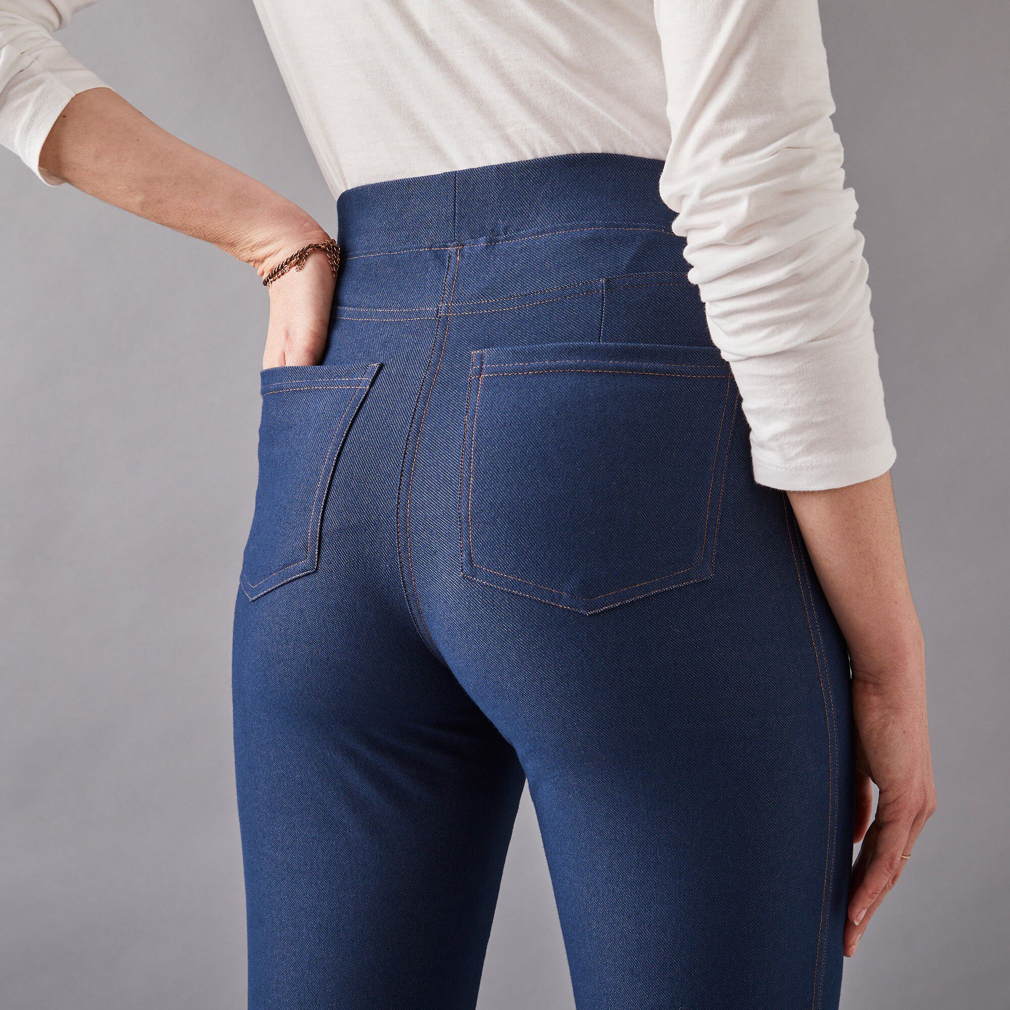 Jegging maille effet denim