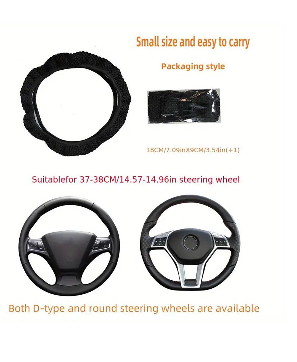 Deliana.home Lenkradbezug Auto-Lenkradabdeckung, Ø 37,00 - 39,00 cm, (1-tlg), Atmungsaktiver Lenkradschutz aus Mesh für das Auto
