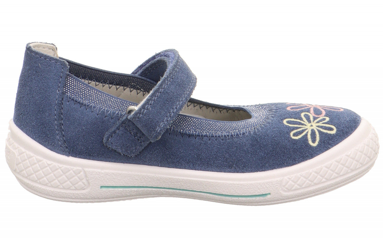 TENSY - Blau Ballerina mit Klettverschluss