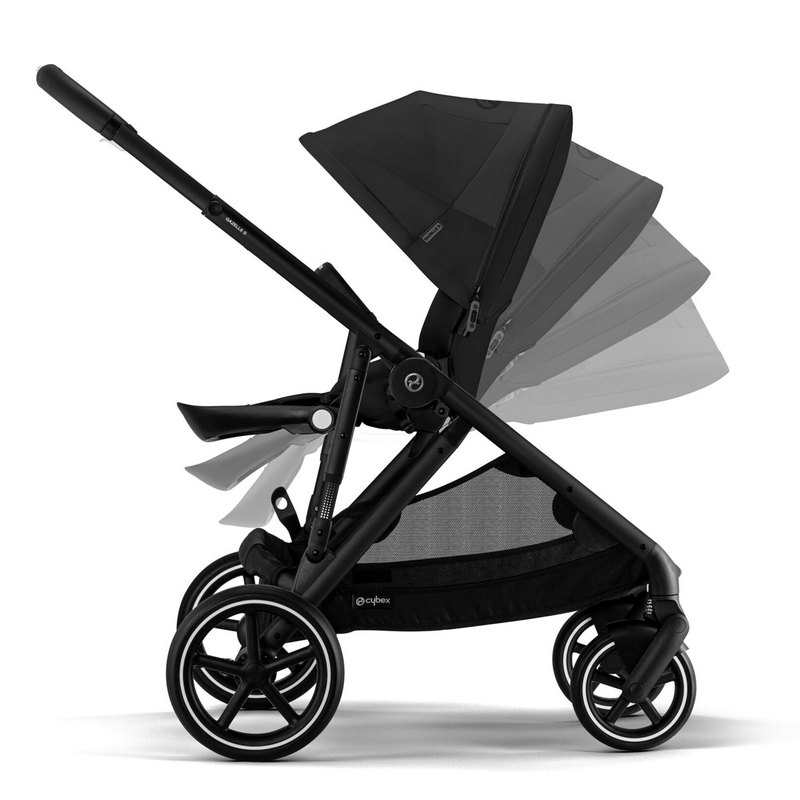Poussette tout terrain Gazelle S moon black châssis noir Cybex