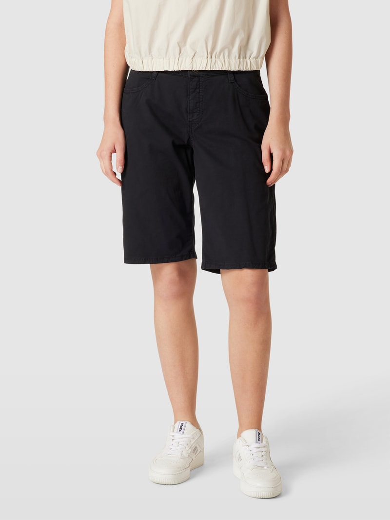 Bermudas mit seitlichen Eingrifftaschen in schwarz