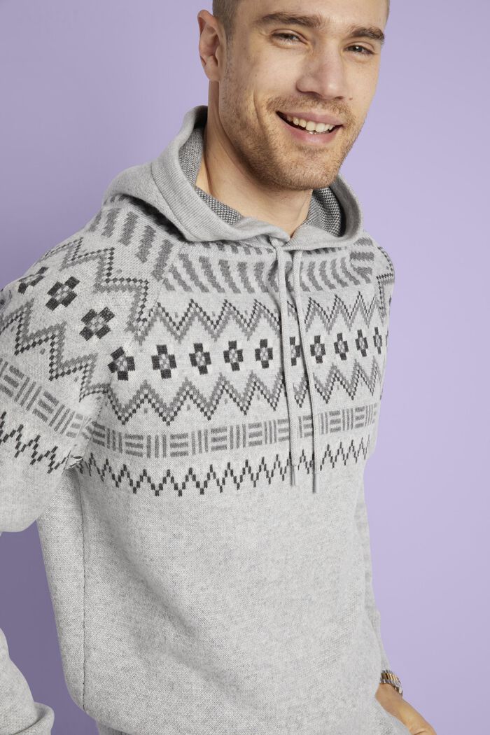 Fair Isle-Kapuzenpullover aus Wolle und Kaschmir
