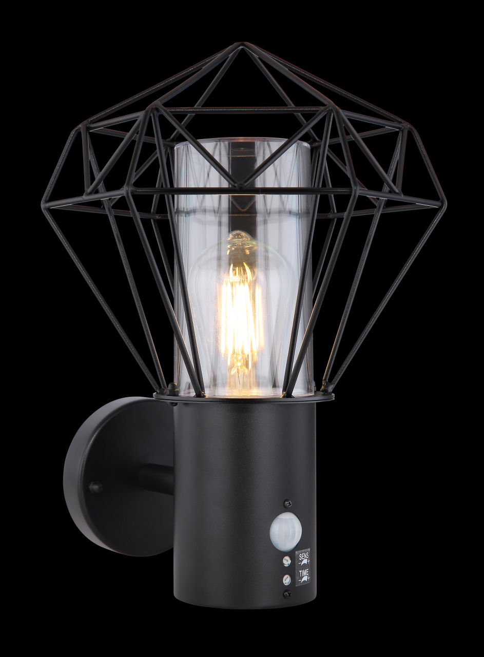 Globo Lighting - HORACE - Außenleuchte Edelstahl schwarz, 1x E27 LED
