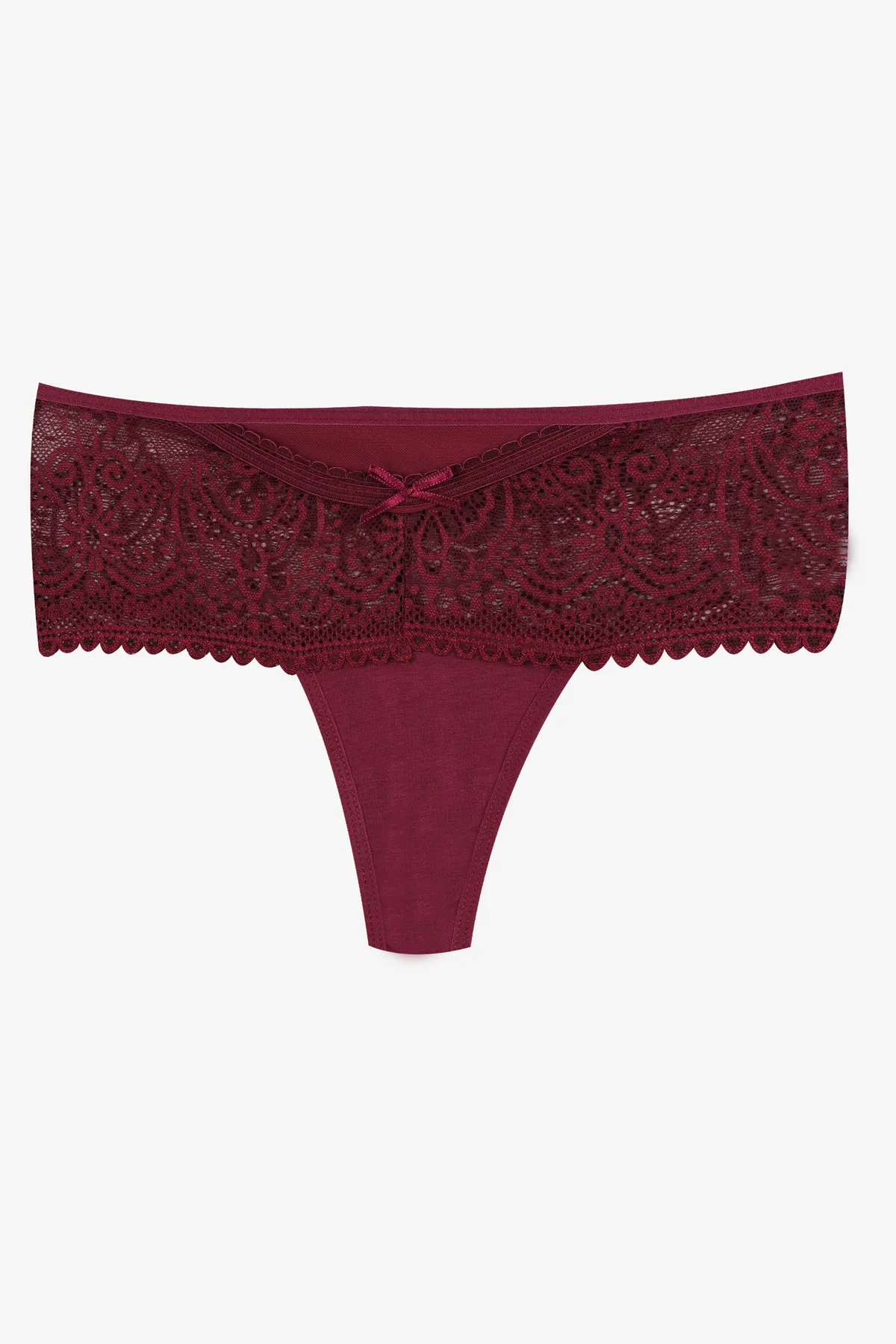 koza iç giyim  3-teiliger Tanga mit Spitzendetail für Damen