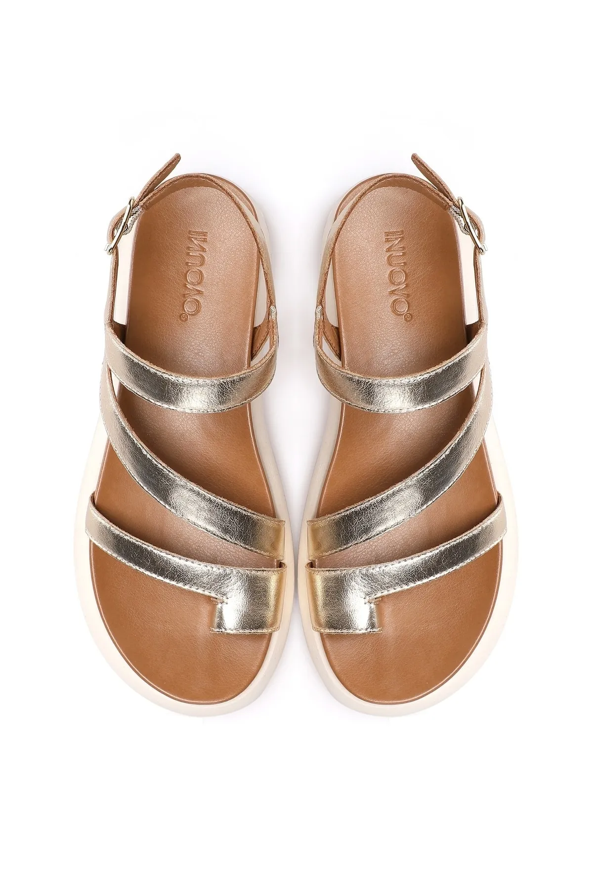 INUOVO  Sandalette - Goldfarben - Flacher Absatz