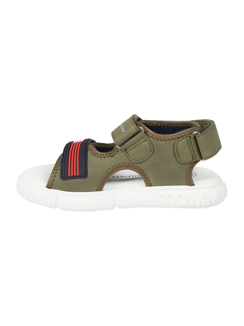 Sandalen mit Klettverschluss in khaki