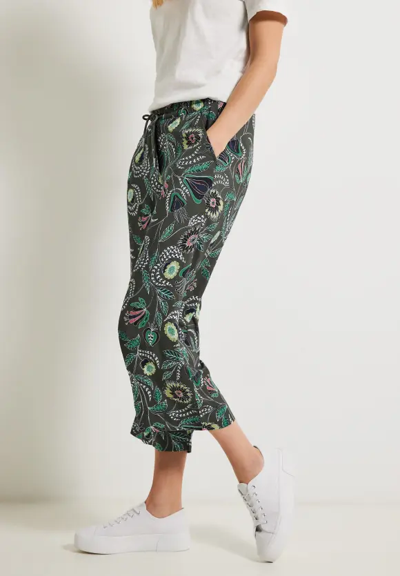 CECIL Casual Fit Printhose in 3/4