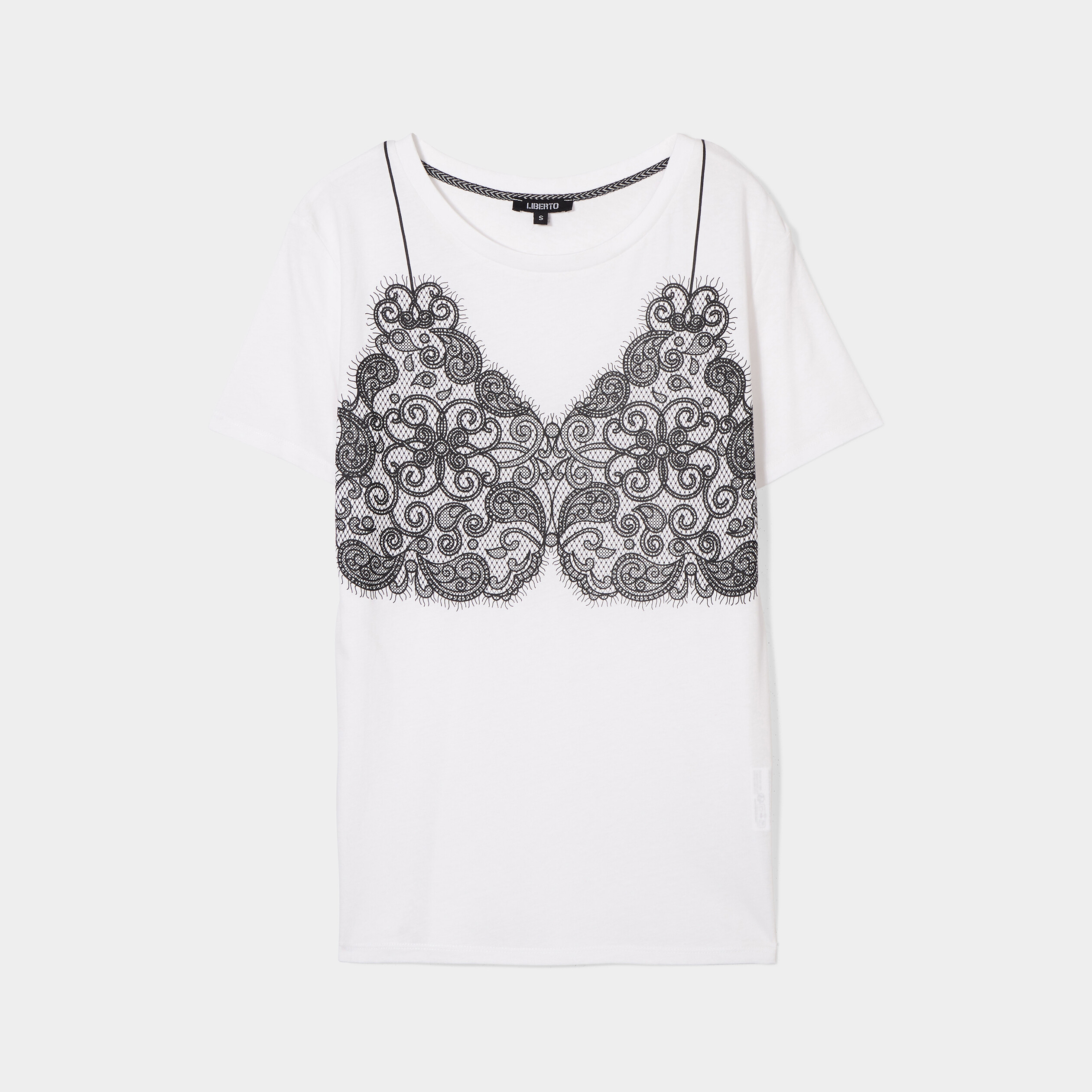T-shirt manches courtes coton Liberto ecru femme | La Halle