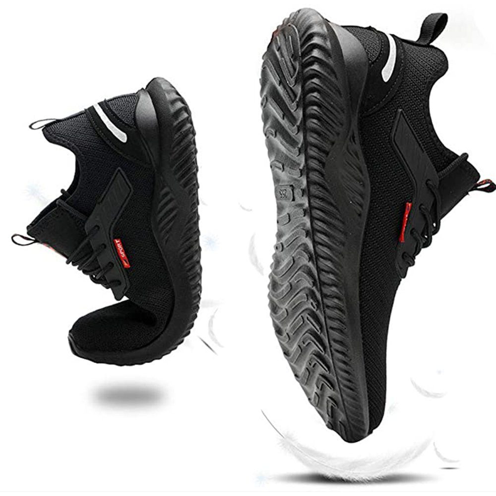 TOPMELON Schutzschuhe Sneaker Stahlkappe Leicht Atmungsaktiv Arbeitsschuh