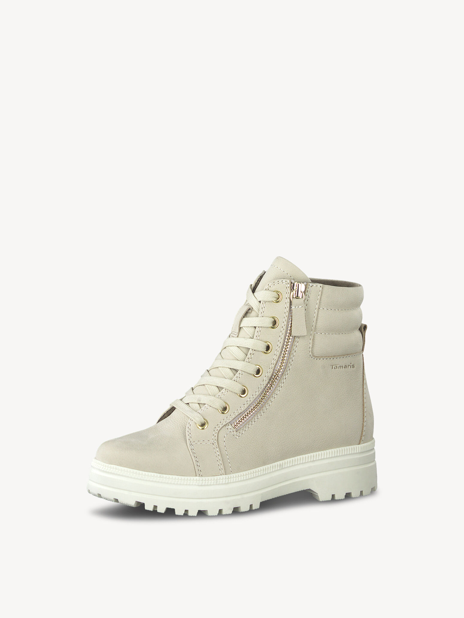 Bottine en cuir - beige