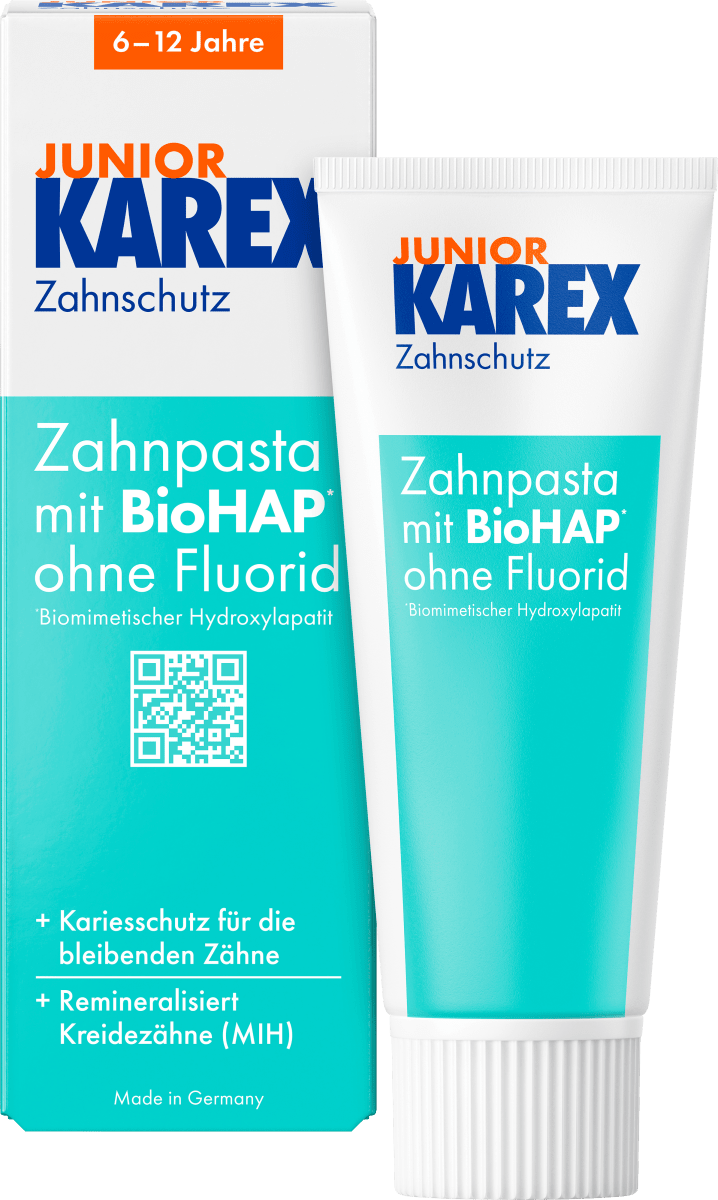 Zahnpasta Kinder Junior, ab 6 Jahren fluoridfrei, 65 ml