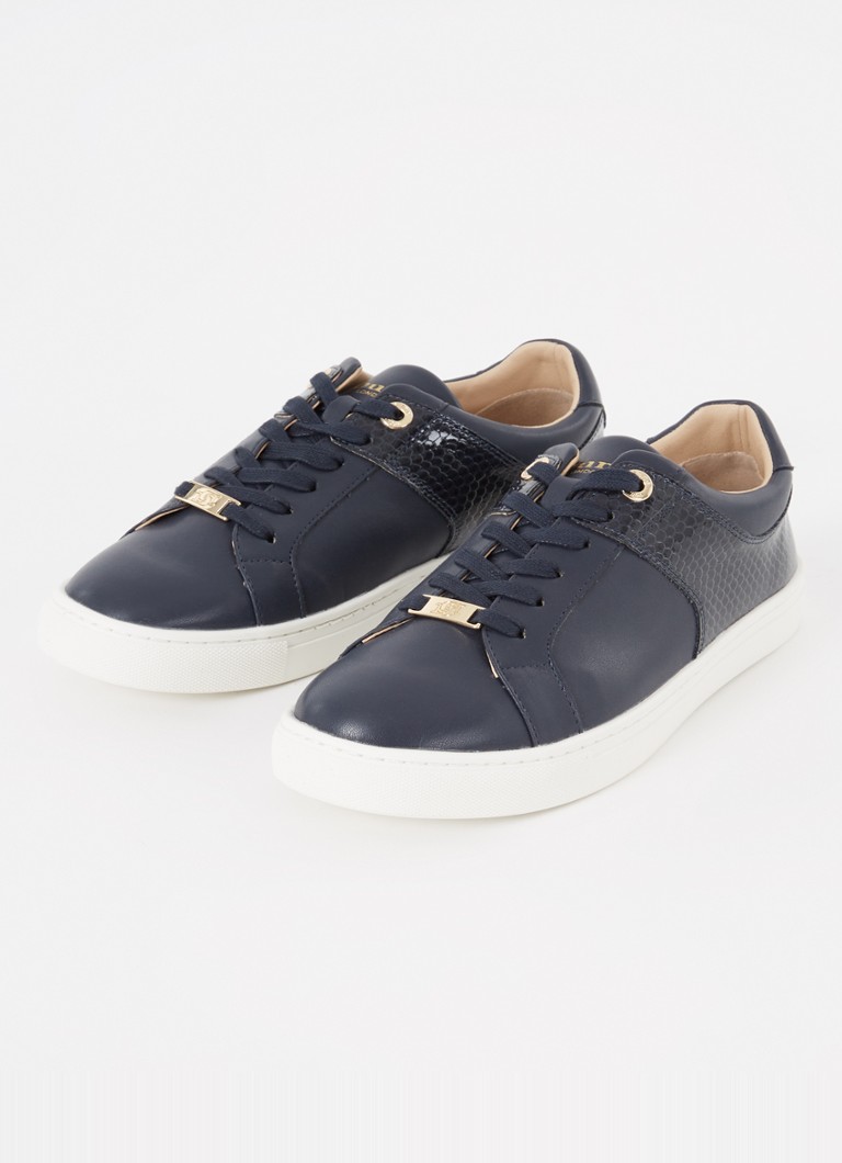 Dune London  Elodic sneaker met crocostructuur