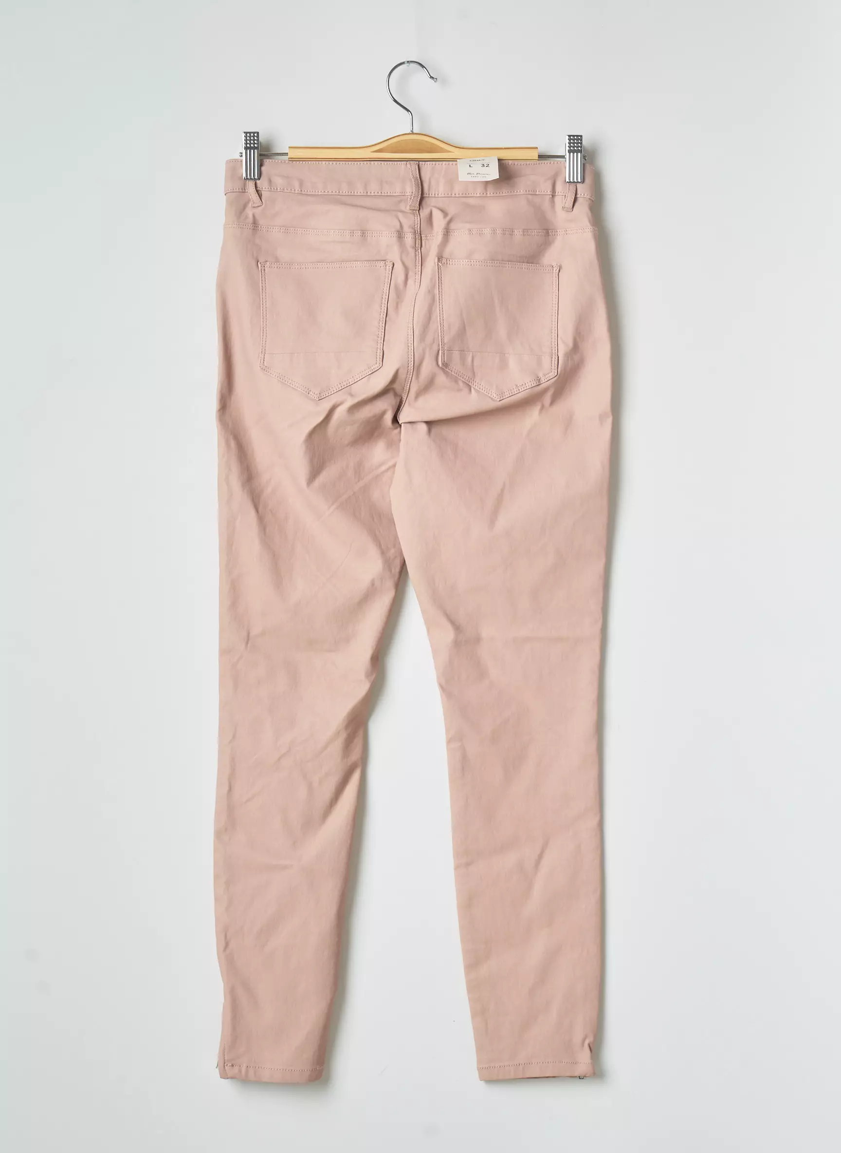 Only Pantalons Slim Femme couleur rose