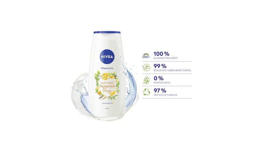 NIVEA Pflegedusche Summer Happiness  Orange 250 ml