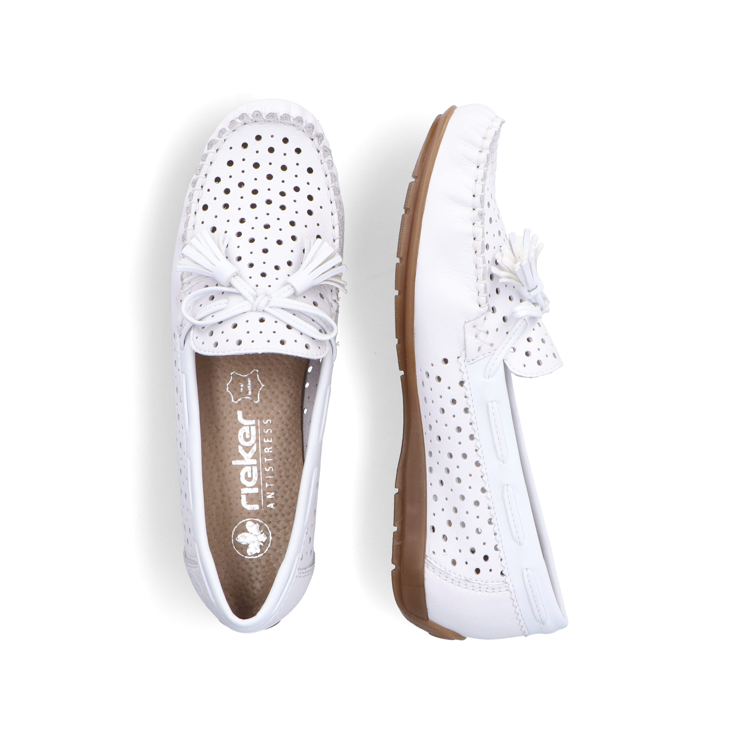 Rieker Damen Loafer reinweiss