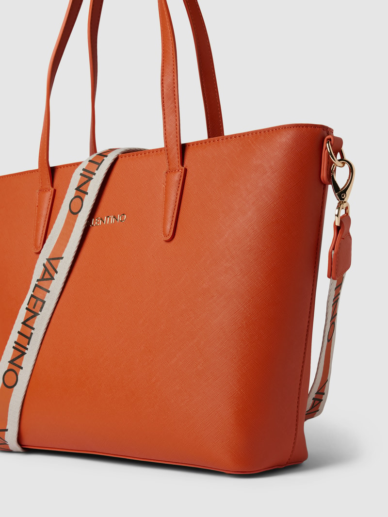 Shopper mit Label-Detail Modell 'ZERO' in dunkel orange