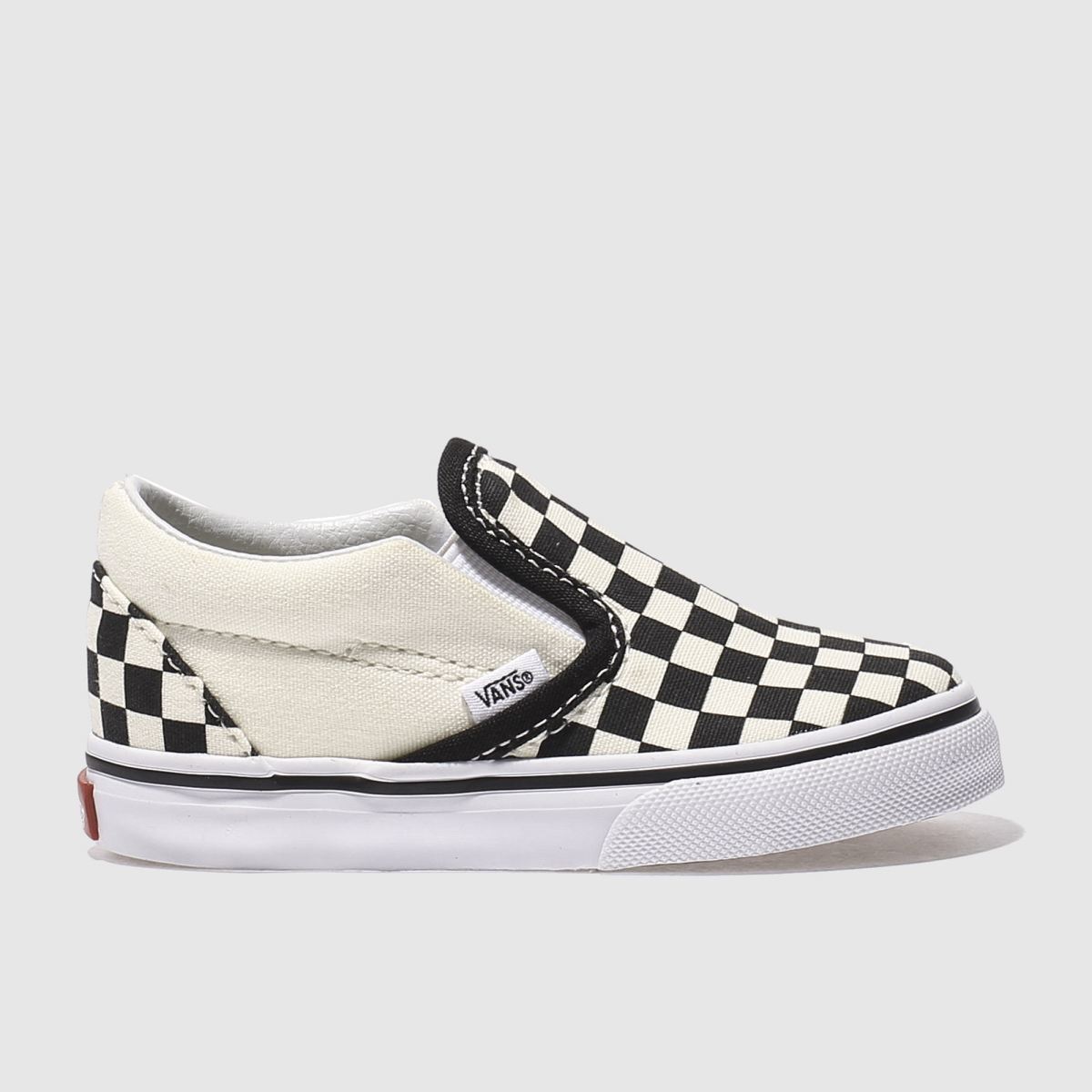 Vans fekete és krémszínű klasszikus bebújós kisgyermek tornacipő