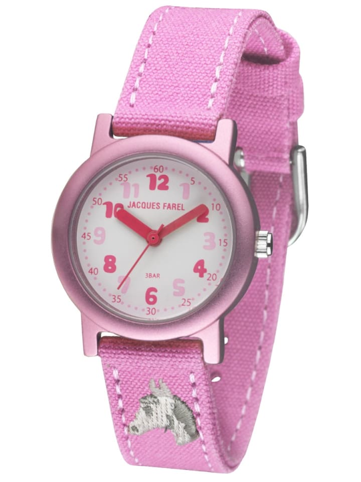 JACQUES FAREL Quarzuhr ORG 8821 in Rosa günstig kaufen onesize