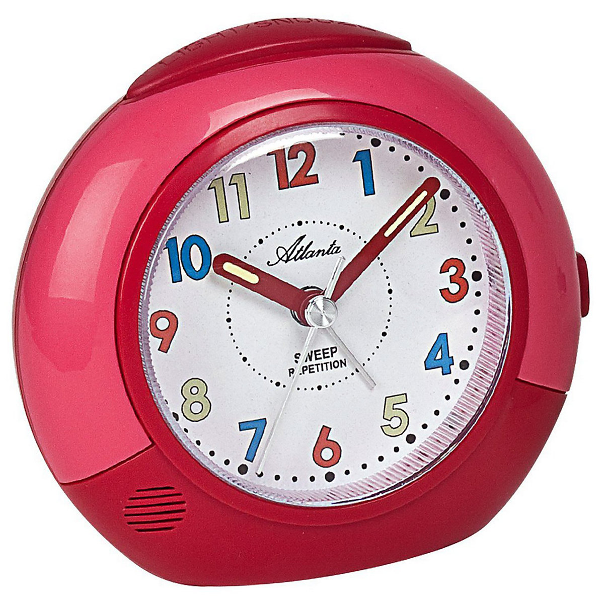 Kinderwecker mit Leisegang Rot/Pink Wecker