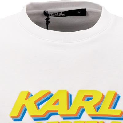 KARL LAGERFELD, Sweatshirt, Baumwolle, weiß