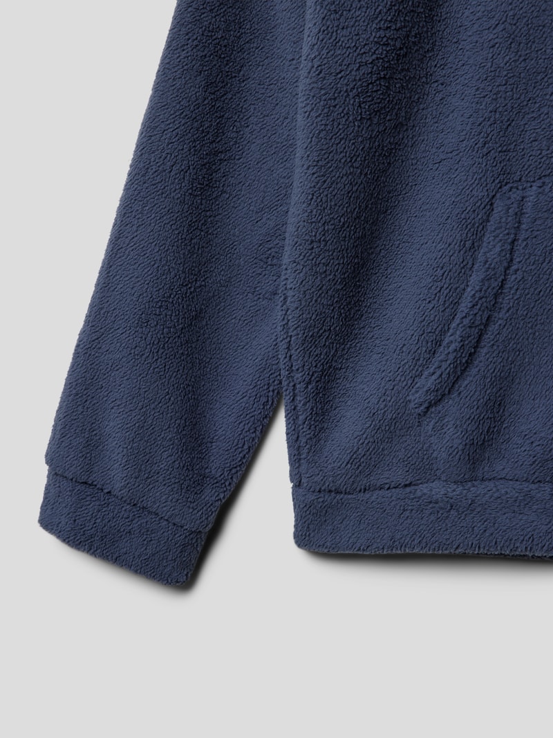 Hoodie mit Känguru-Tasche Modell 'SOMEONE NEW' in marineblau
