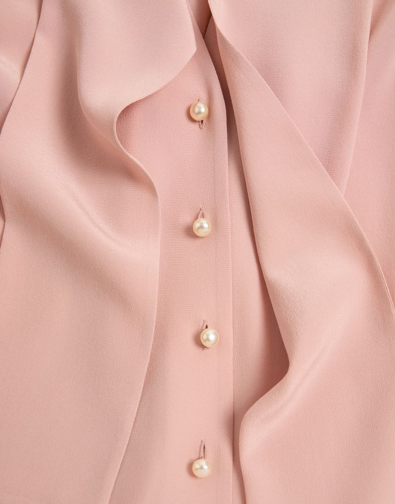 Camisa de crepe de chine