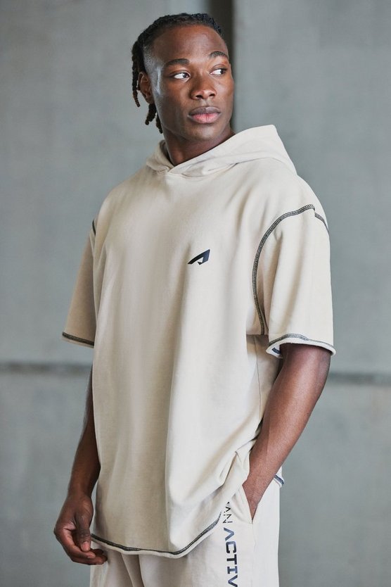 Active Oversize Hoodie mit Acid-Waschung