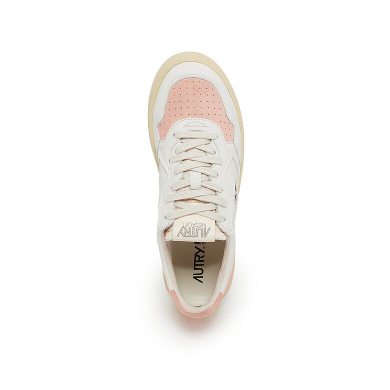 Autry Wmns Medalist Low suede/leat wht/pink