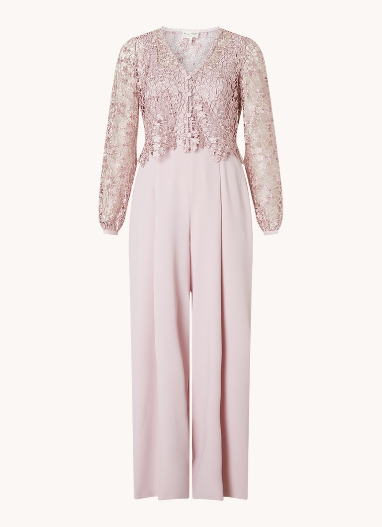 Phase Eight Petite Mariposa wide fit jumpsuit with side pockets and tapework