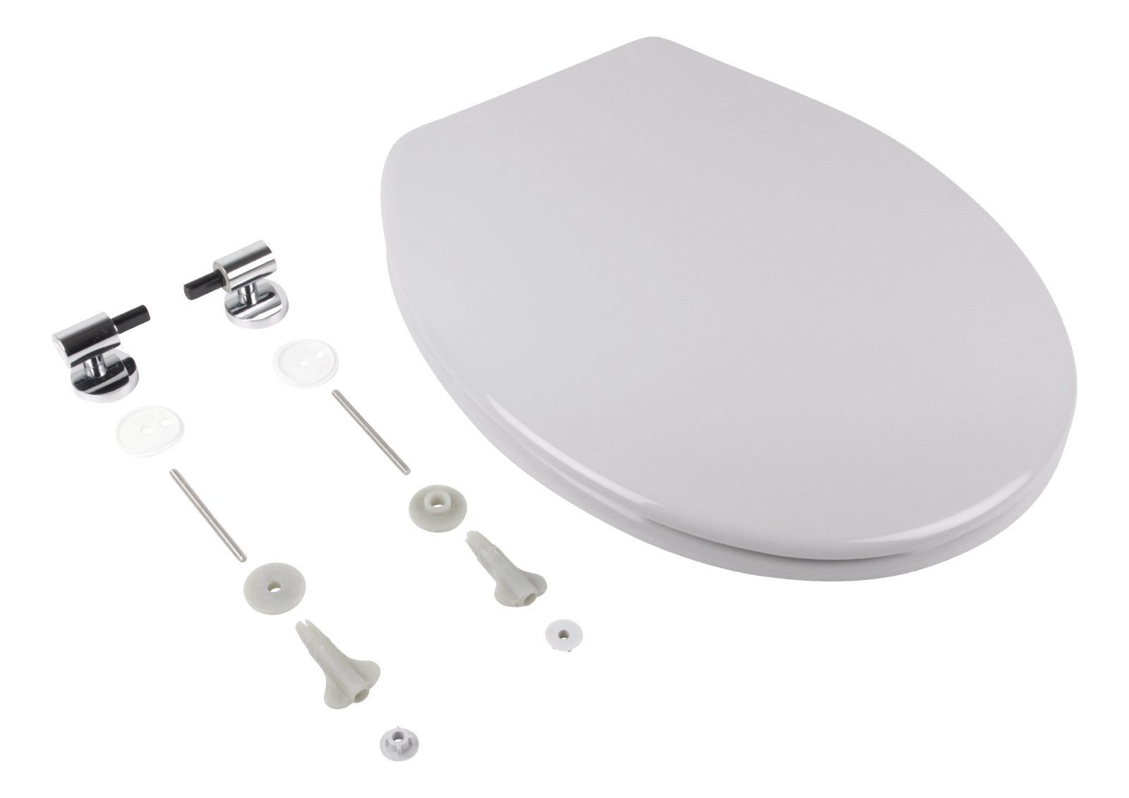 aquaSu WC-Sitz Siena, Manhatten-Grau, Duroplast, Kunststoff-Befestigung, 400497