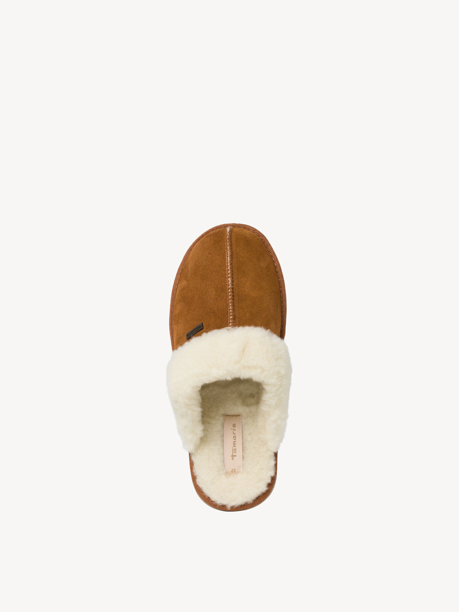 Pantoufle en cuir - beige
