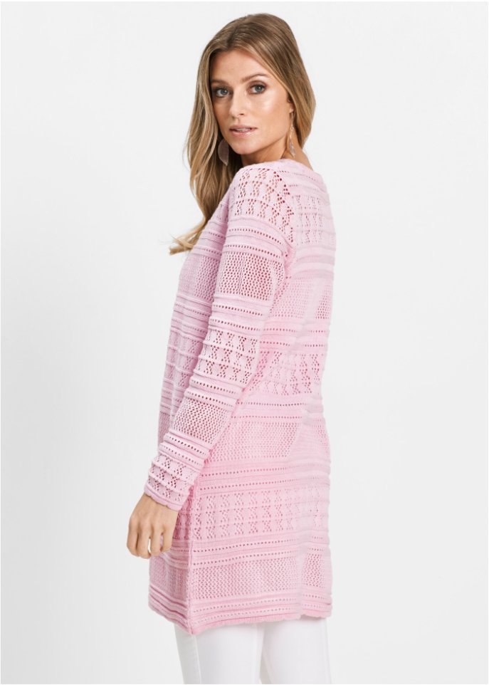 Strickjacke mit Leinenanteil