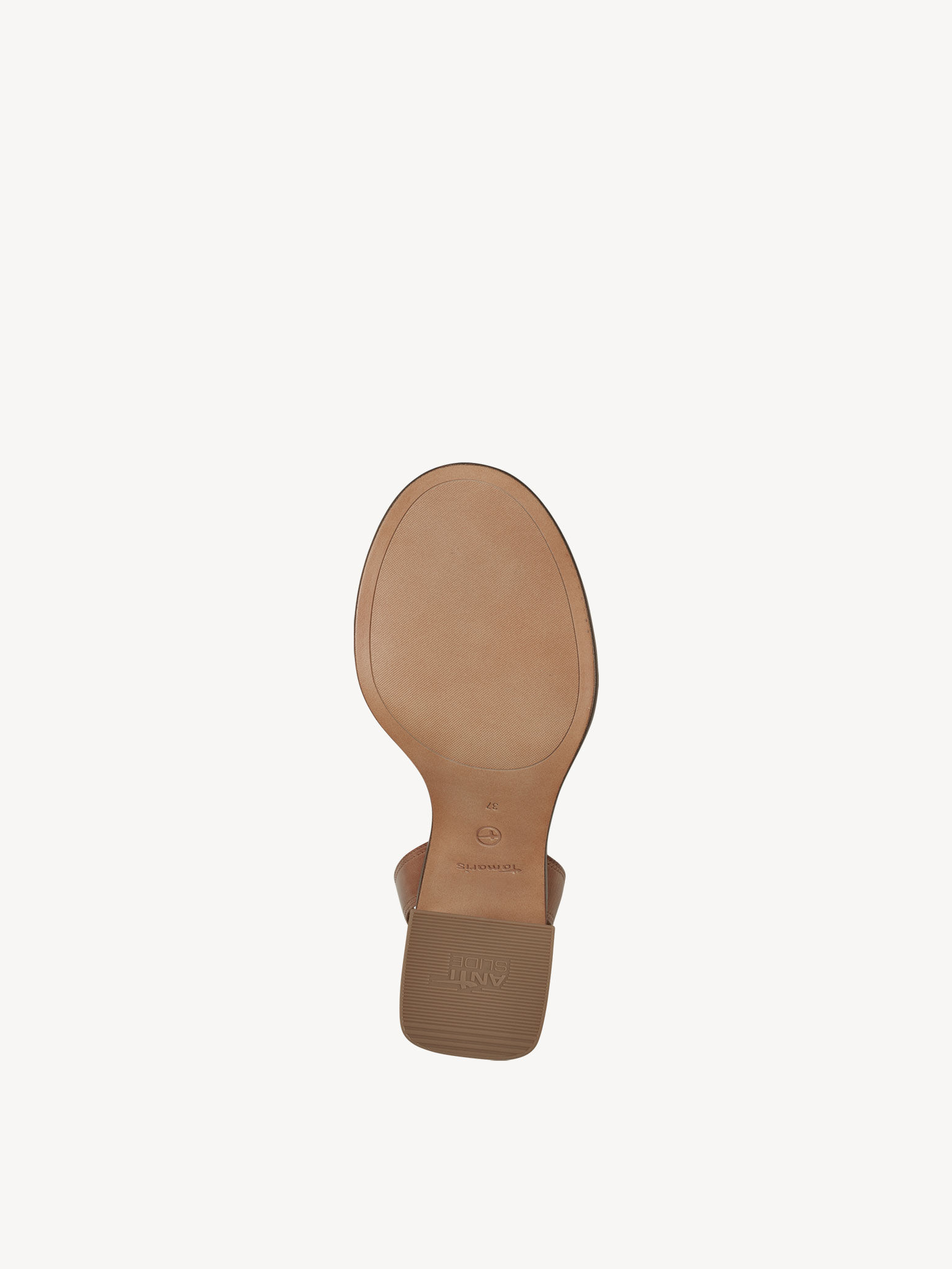 Sandale à talon en cuir - marron
