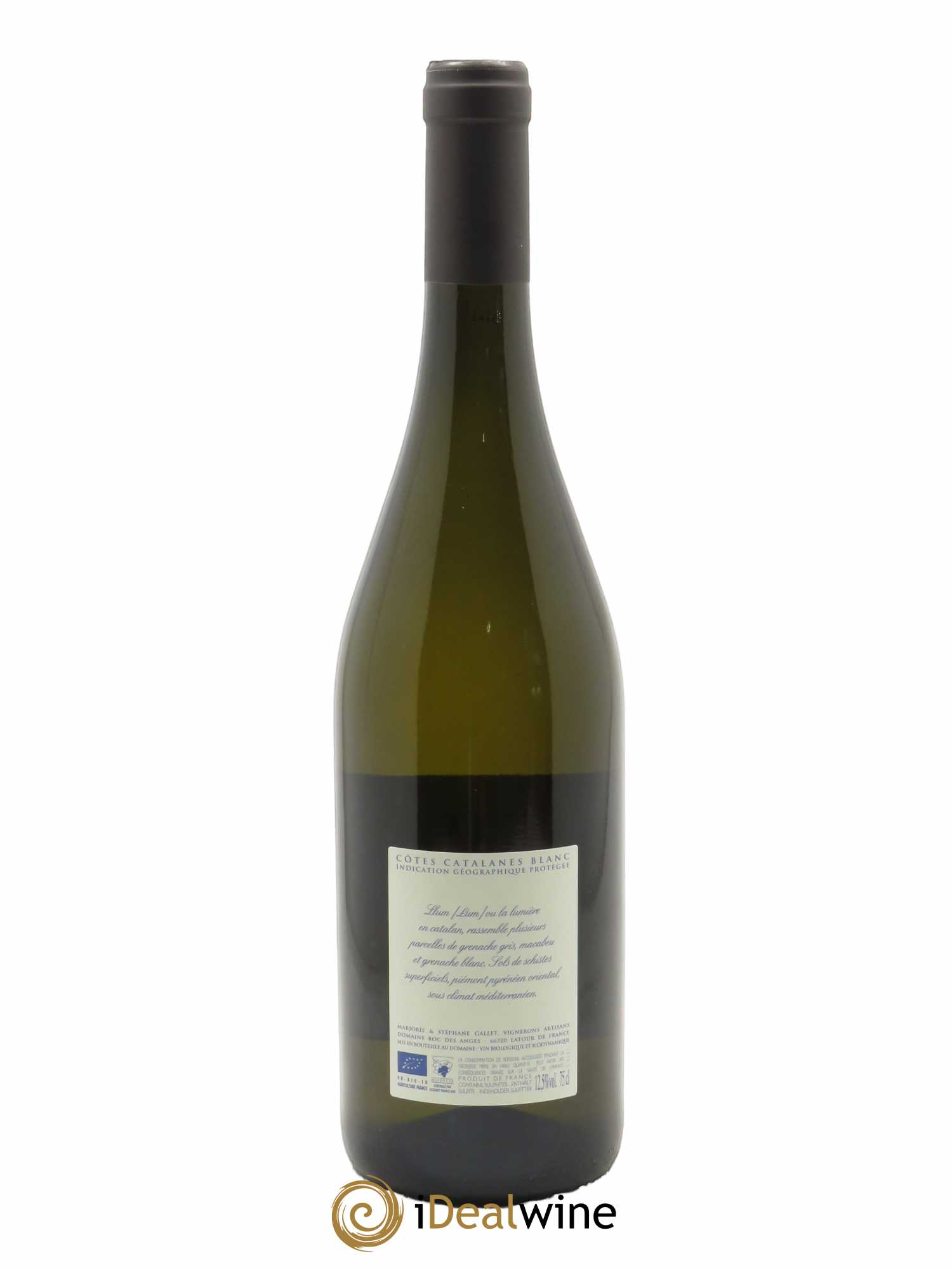 IGP Côtes Catalanes Roc des Anges Llum Marjorie et Stéphane Gallet  2021 - Lot de 1 Bouteille