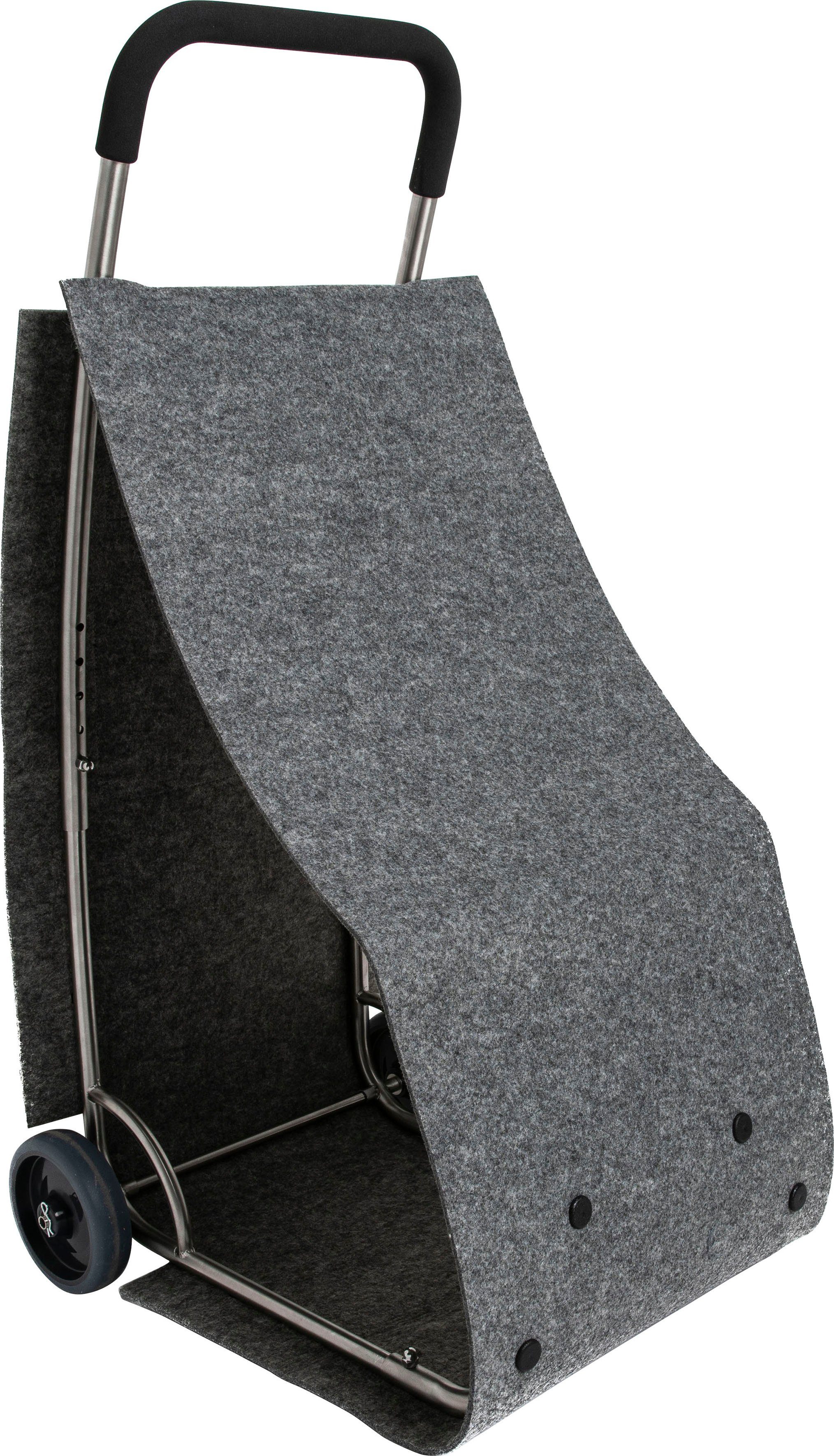 hecht international Kaminholzregal Filztrolley BOBBY, BxTxH:40,5x48x92 cm
