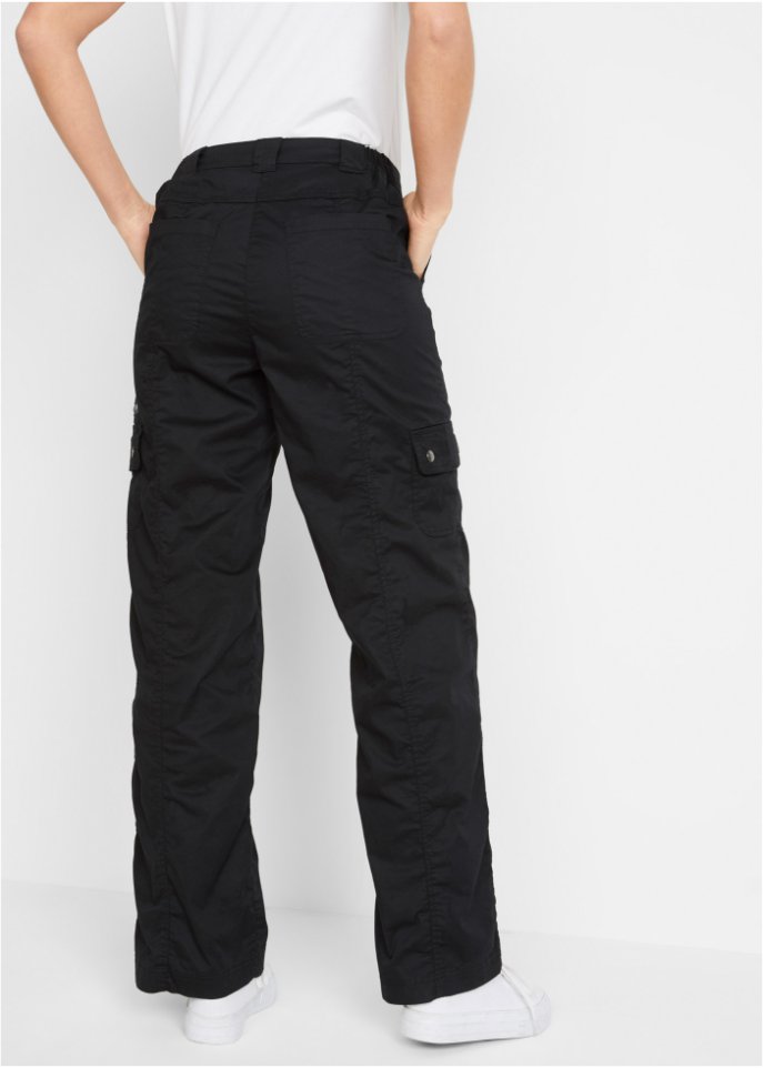 Baumwoll Cargohose mit Bequembund, Loose Fit