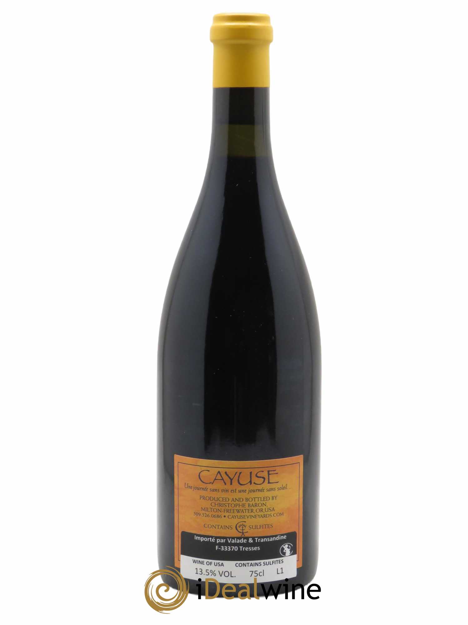 Walla Walla Valley Cayuse Cailloux Christophe Baron  2019 - Lot de 1 Bouteille
