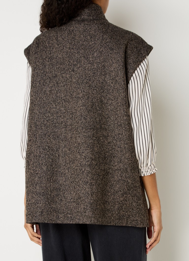 Cardigan Sessùn in misto lana con tasche applicate.