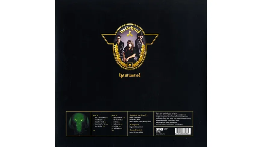 Hammered (20th Anniversary) Ltd.Yellow&Black Splatter VL