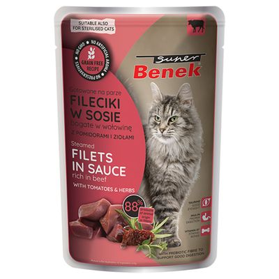 Super Benek Getreidefrei Gedämpfte Filets 28 x 85 g