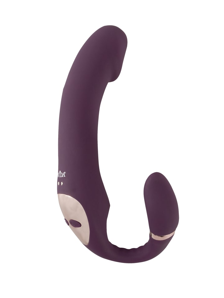 Javida Vibrator Nodding Tip Vibrator with Stimulator in lila günstig kaufen 18,5 cm